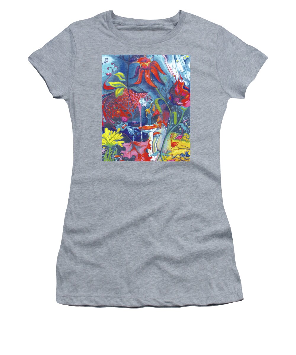 Nature Women's T-Shirt featuring the drawing Natures Overature by Genevieve Esson