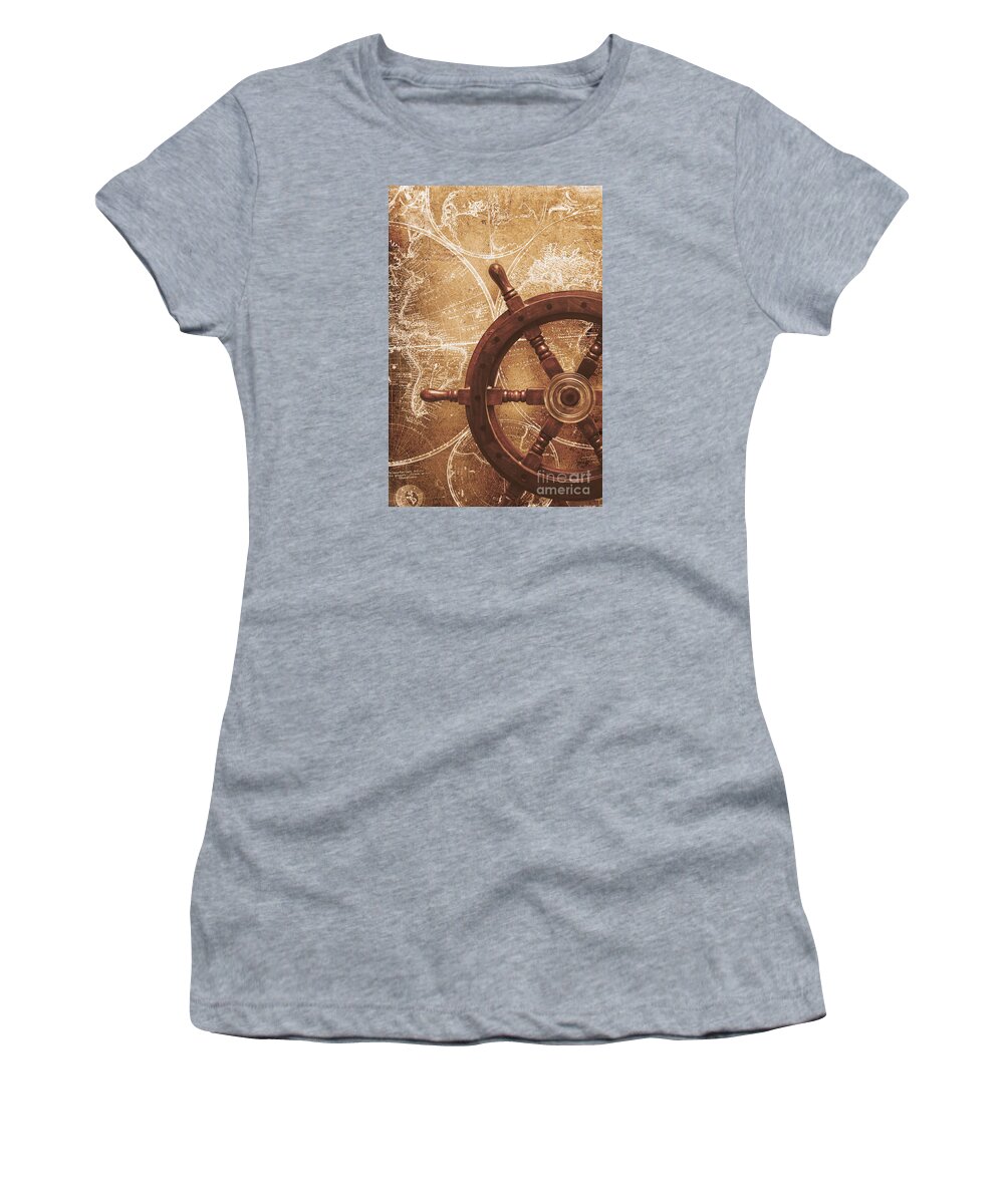Cruise Women's T-Shirt featuring the digital art Nautical exploration by Jorgo Photography