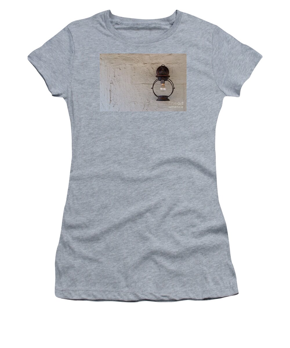 Southport Women's T-Shirt featuring the photograph Nautical Wall Lamp by Amy Lucid