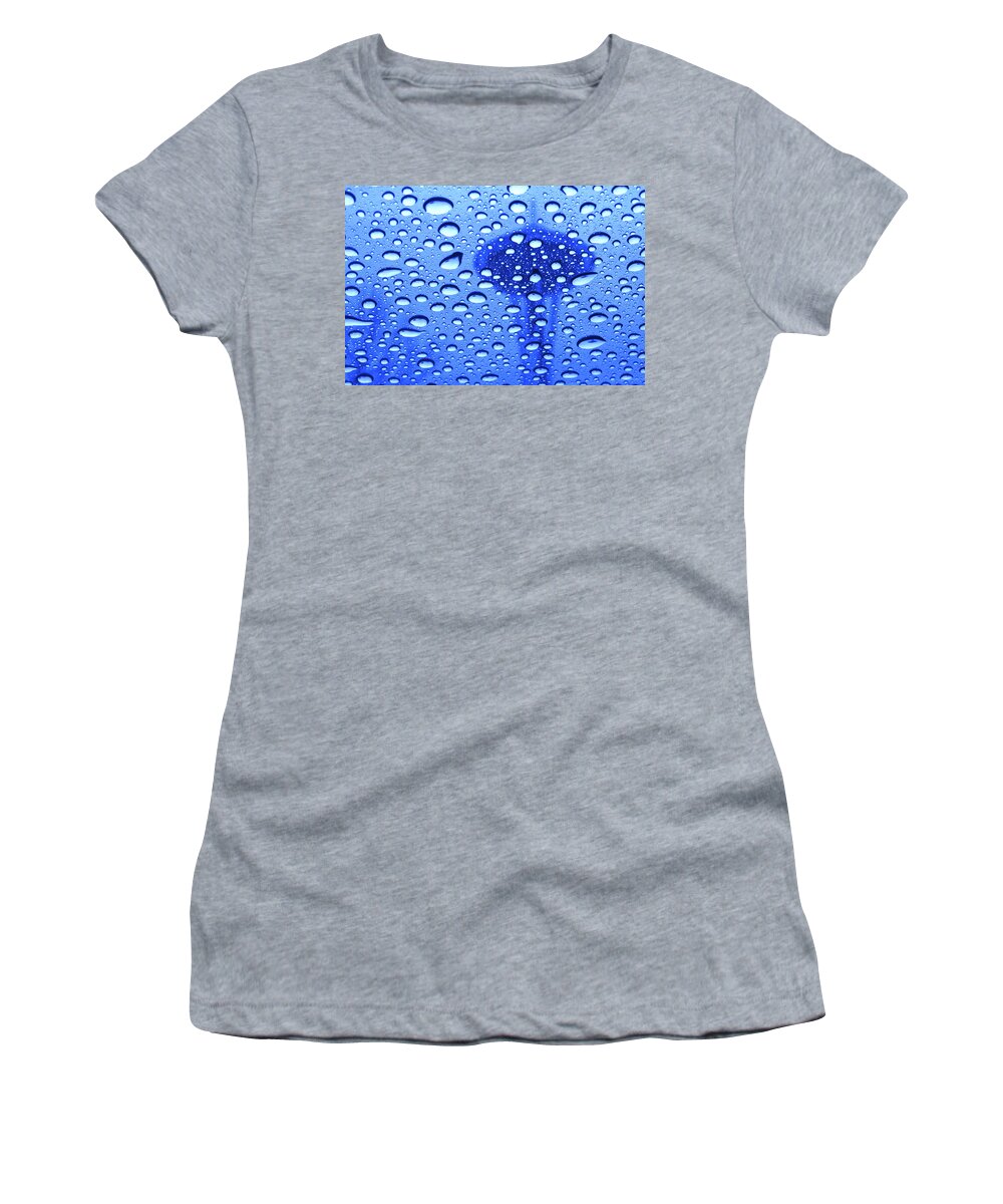 Seattle Women's T-Shirt featuring the photograph Needle in rain drops H006 by Yoshiki Nakamura
