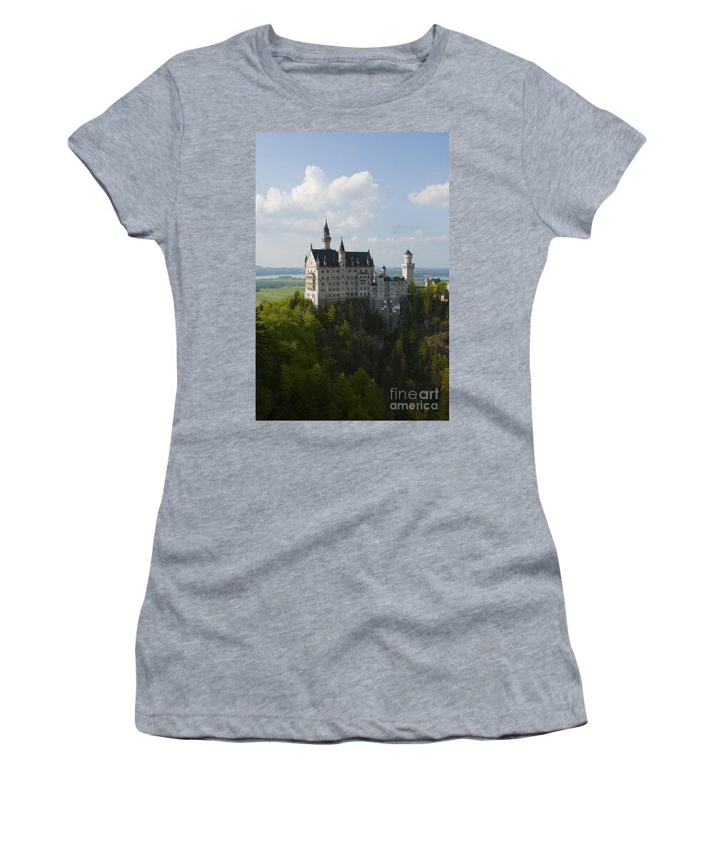 Bavaria Women's T-Shirt featuring the photograph Neuschwanstein Castle by Andrew Michael