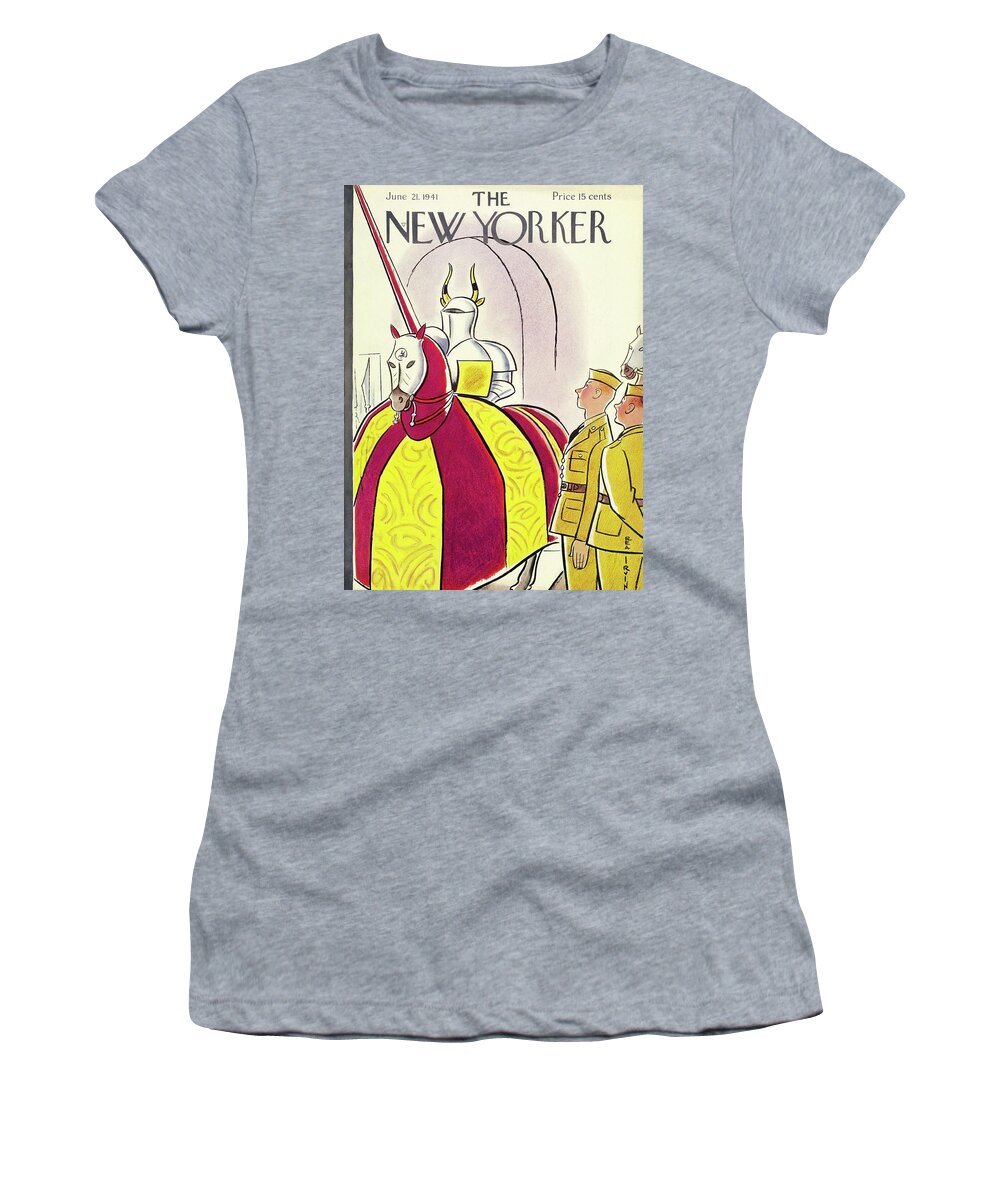 Museum Women's T-Shirt featuring the painting New Yorker June 21 1941 by Rea Irvin