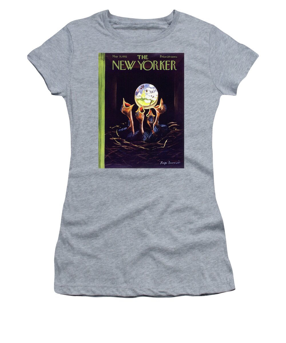 Baby Women's T-Shirt featuring the painting New Yorker May 31 1952 by Roger Duvoisin