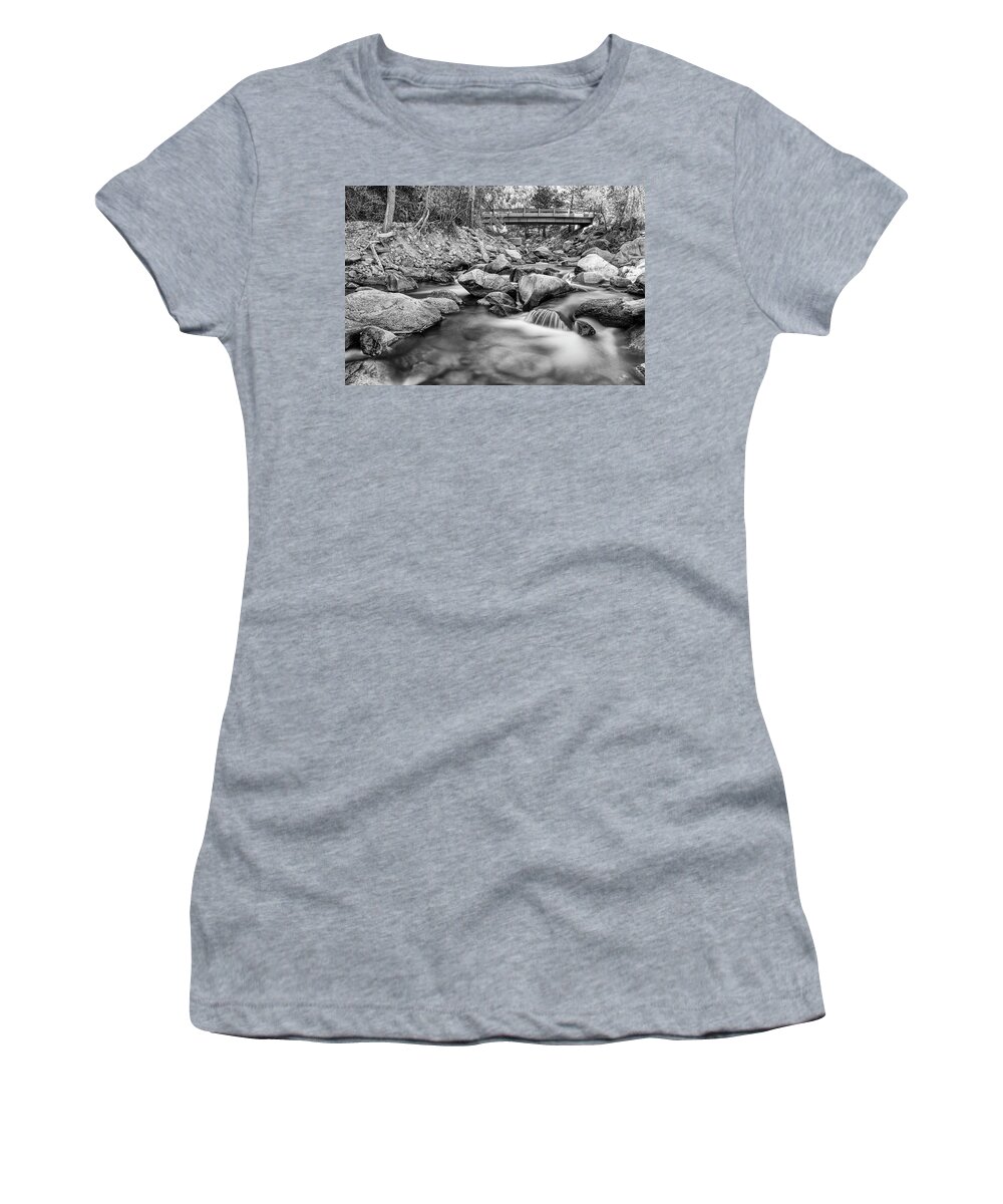 Canyon Women's T-Shirt featuring the photograph Next Crossing In Black and White by James BO Insogna