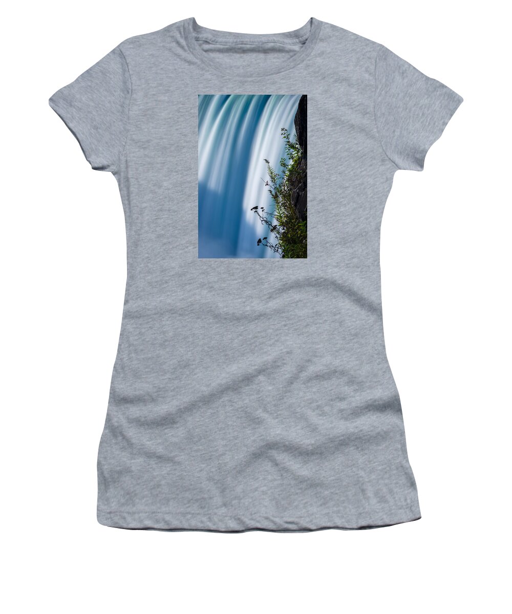 Canadian Falls Women's T-Shirt featuring the photograph Niagara Falls - Abstract V by Mark Rogers
