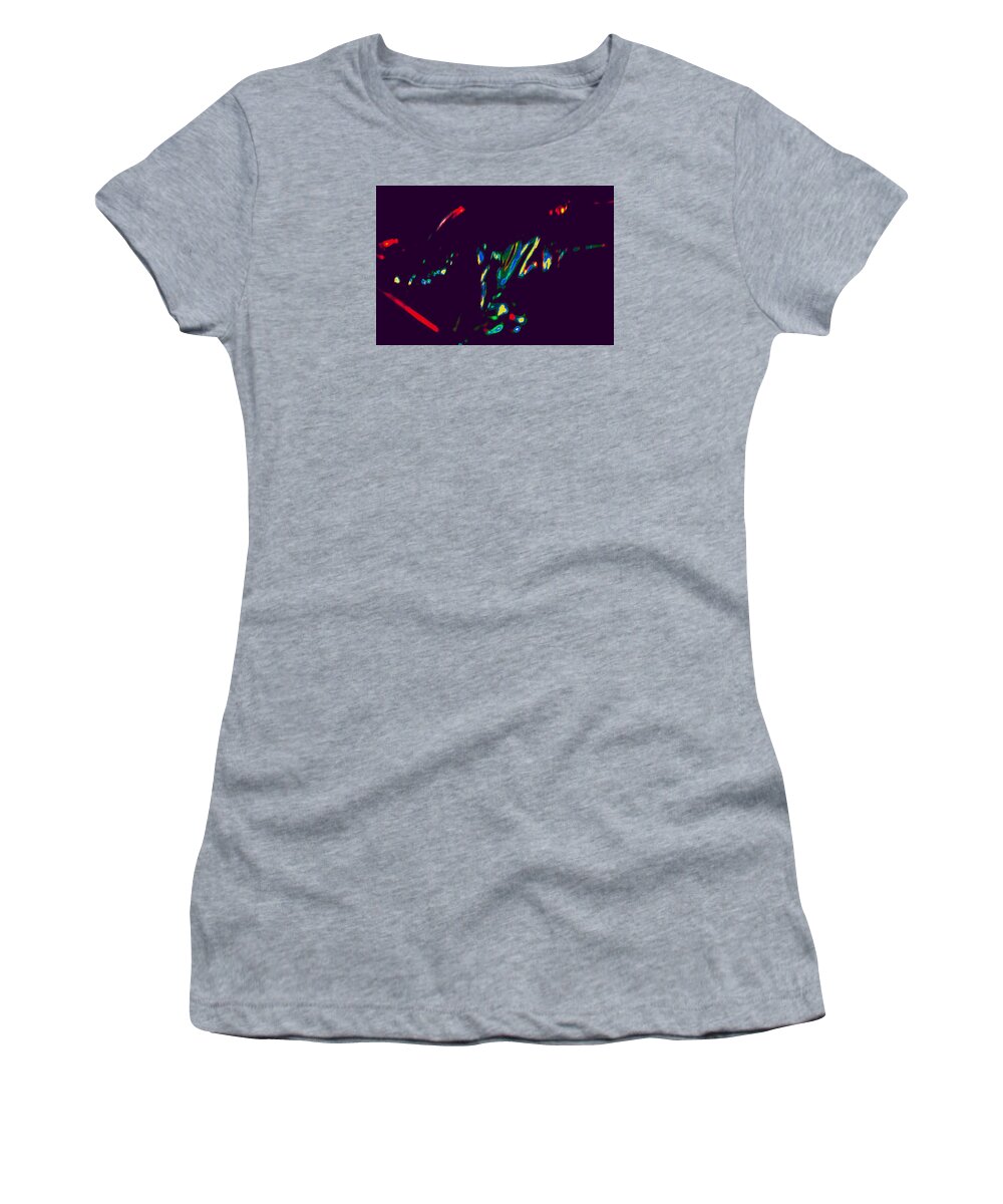 Abstract Bicycle Women's T-Shirt featuring the photograph Night Ride by James Stoshak