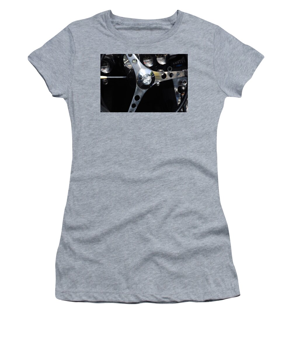 Automobiles Women's T-Shirt featuring the photograph Nineteen Fifty Eight C1 Plate 10 by John Schneider