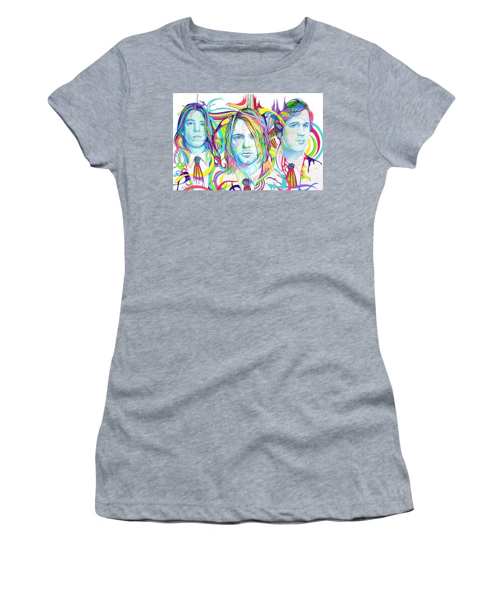 Nirvana Women's T-Shirt featuring the drawing Nirvana by Joshua Morton