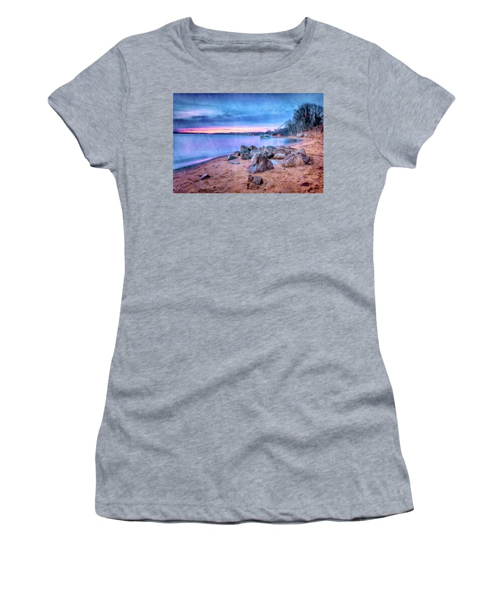 Sailboat Women's T-Shirt featuring the photograph No Escape by Edward Kreis
