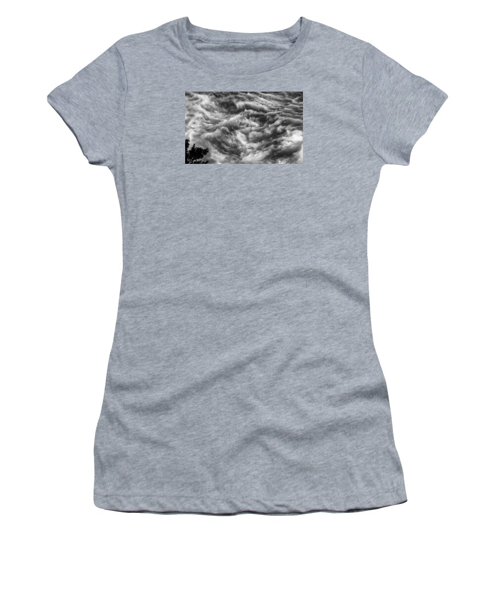 Storm Clouds Women's T-Shirt featuring the photograph No where to go by Charles McCleanon