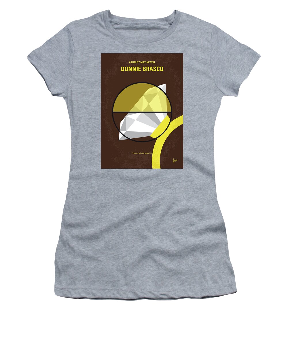 Donnie Brasco Women's T-Shirt featuring the digital art No766 My Donnie Brasco minimal movie poster by Chungkong Art