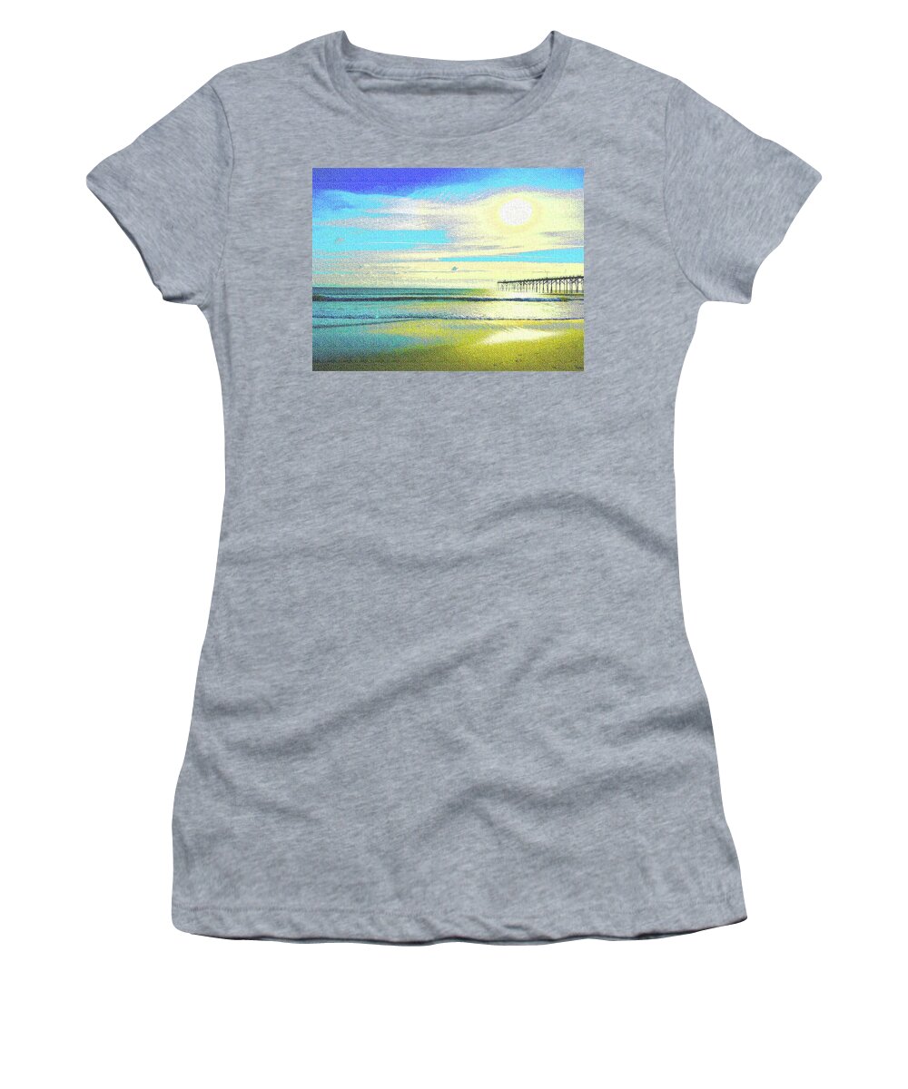 Sun Women's T-Shirt featuring the digital art Noon Time Sun by Rod Whyte