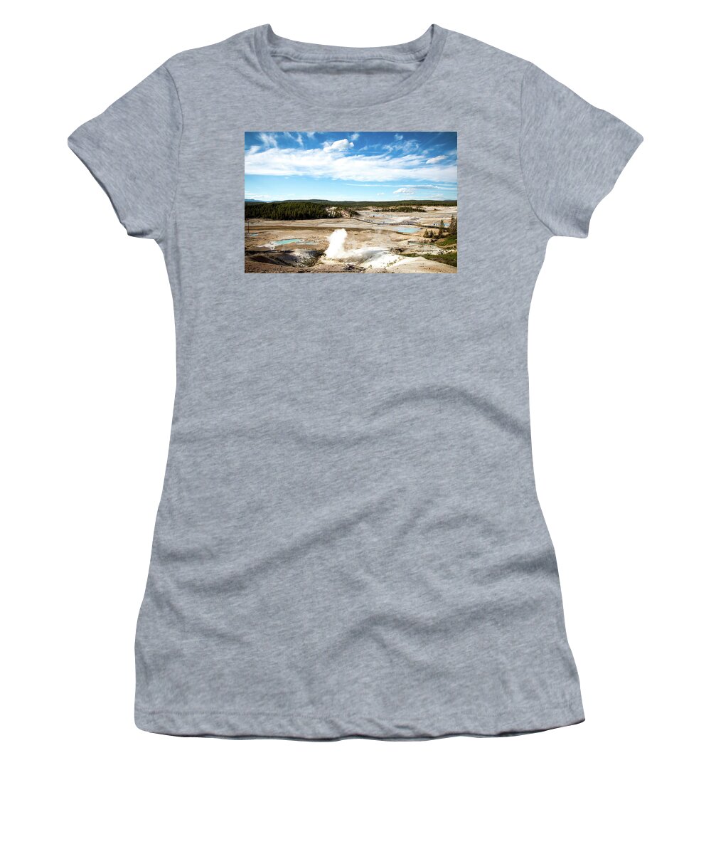 Yellowstone National Park Women's T-Shirt featuring the photograph Norris Geyser by Hyuntae Kim