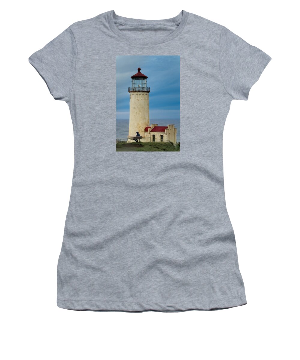 Washington State Lighthouses Women's T-Shirt featuring the photograph North Head Lighthouse by E Faithe Lester
