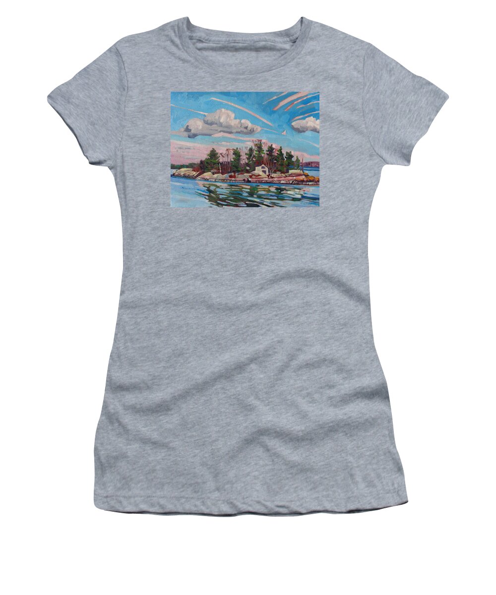 1024 Women's T-Shirt featuring the painting November Gift by Phil Chadwick