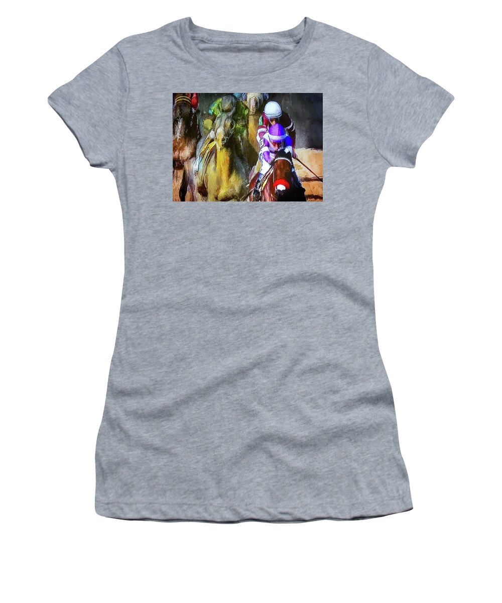 Nyquist Women's T-Shirt featuring the painting Nyquist by Rick Mosher