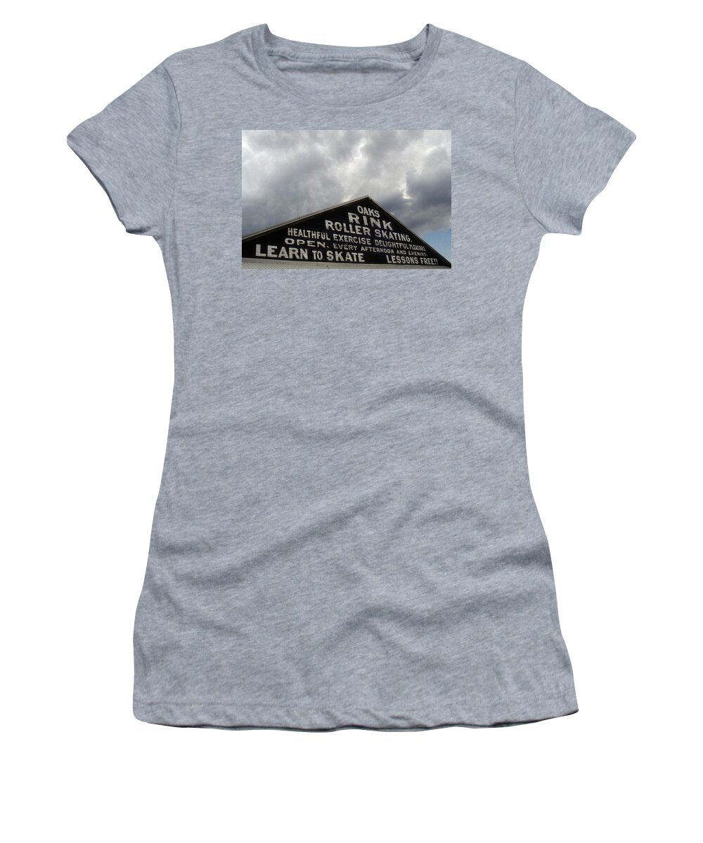 Color Women's T-Shirt featuring the photograph Oaks Skating Rink by Frank DiMarco