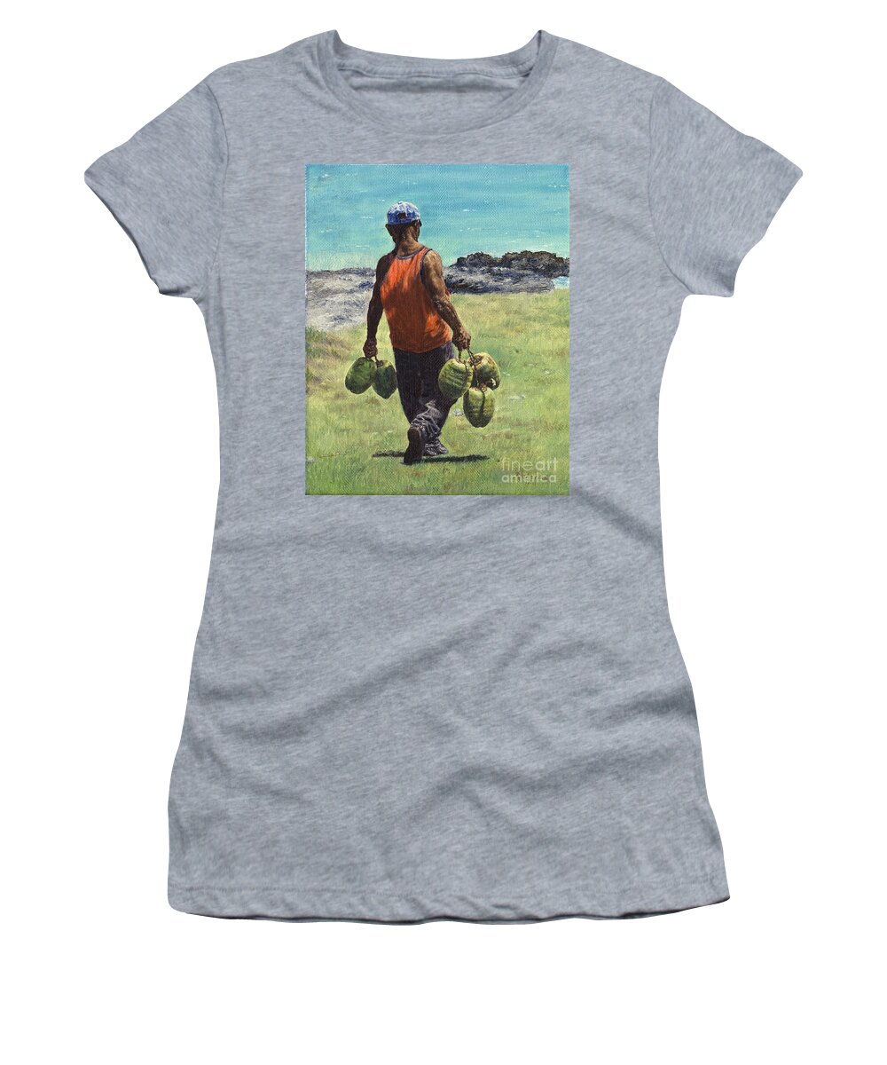 Roshanne Women's T-Shirt featuring the painting Oasis by Roshanne Minnis-Eyma