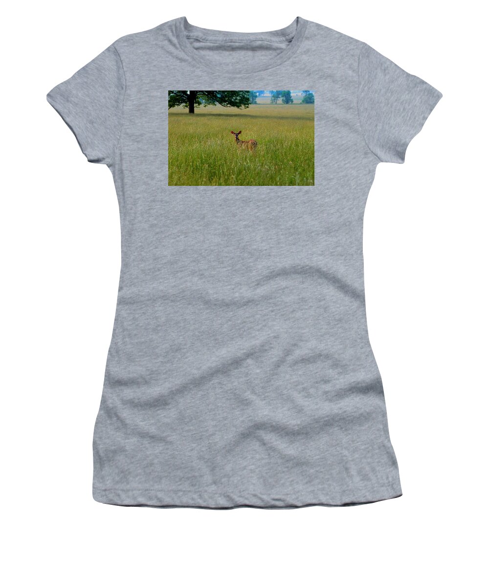 Fine Art Women's T-Shirt featuring the photograph Observer by Rodney Lee Williams