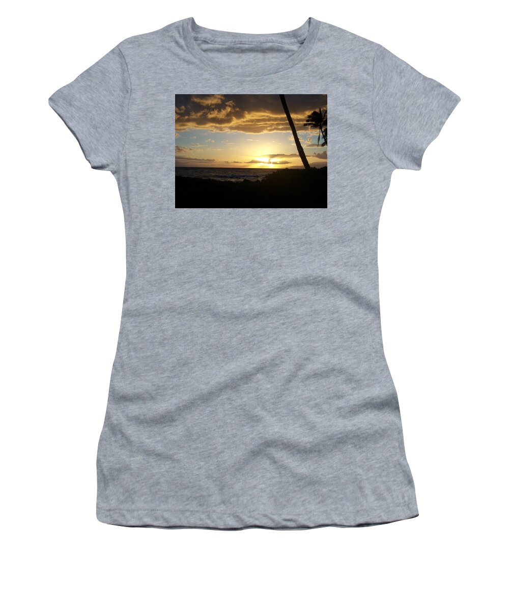 Landscape Women's T-Shirt featuring the photograph Ocean Sunset by Charles HALL
