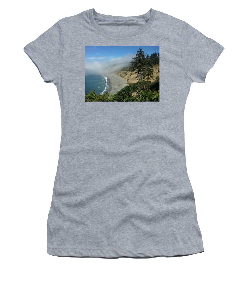Ocean Women's T-Shirt featuring the photograph Ocean View Patricks Point by Noa Mohlabane