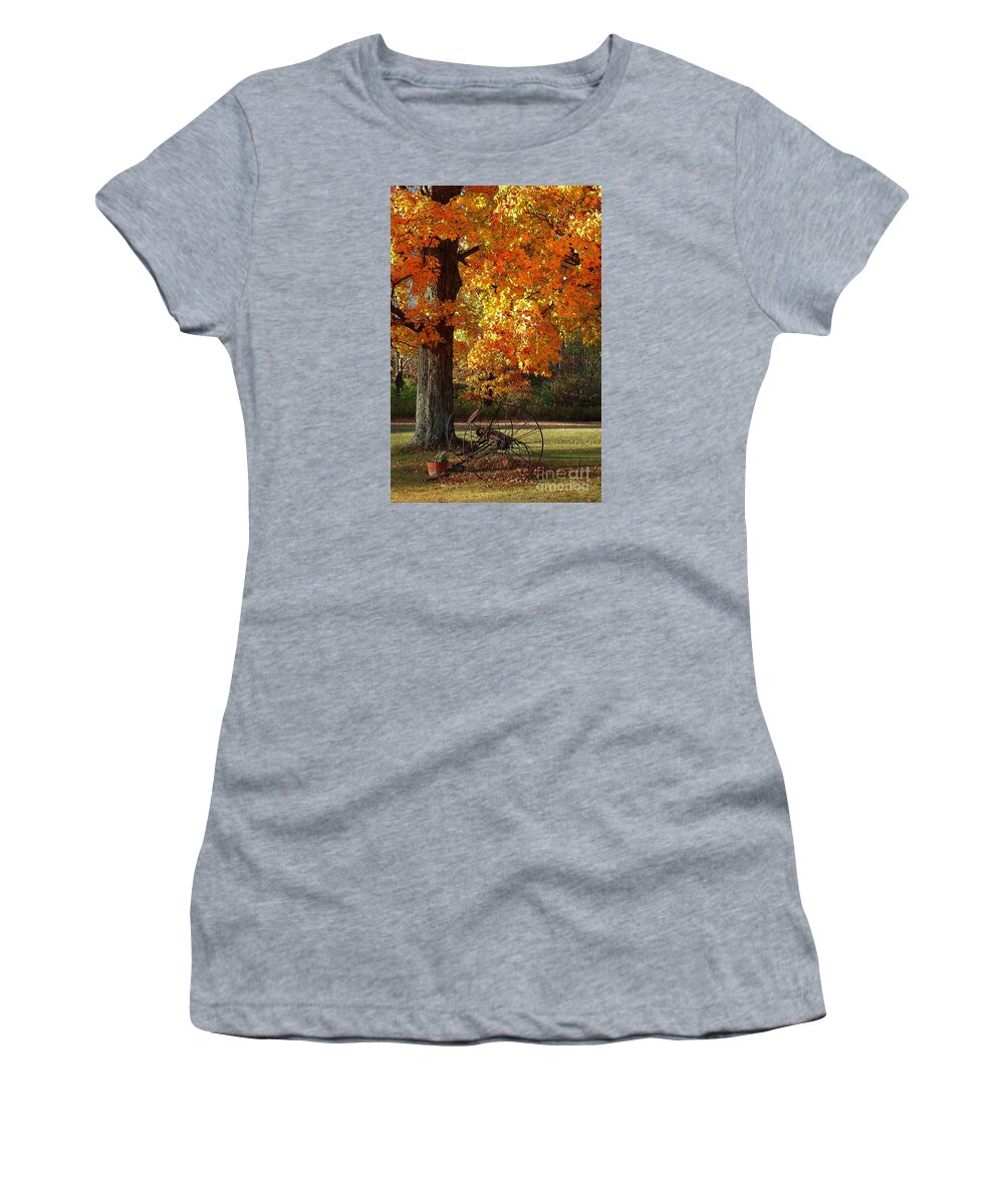 Diane Berry Women's T-Shirt featuring the drawing October Day by Diane E Berry