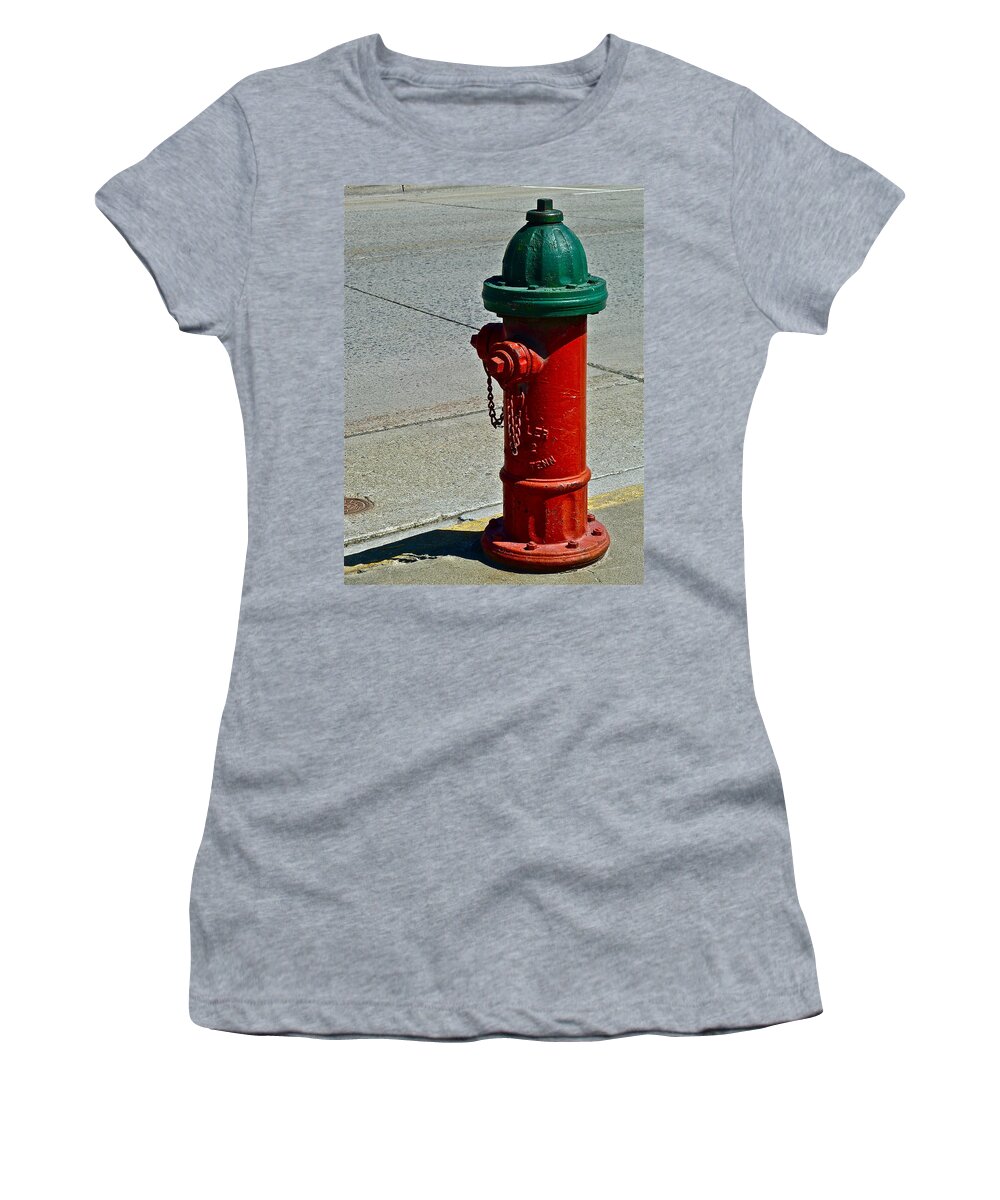 Fire Women's T-Shirt featuring the photograph Old Fire Hydrant by Diana Hatcher