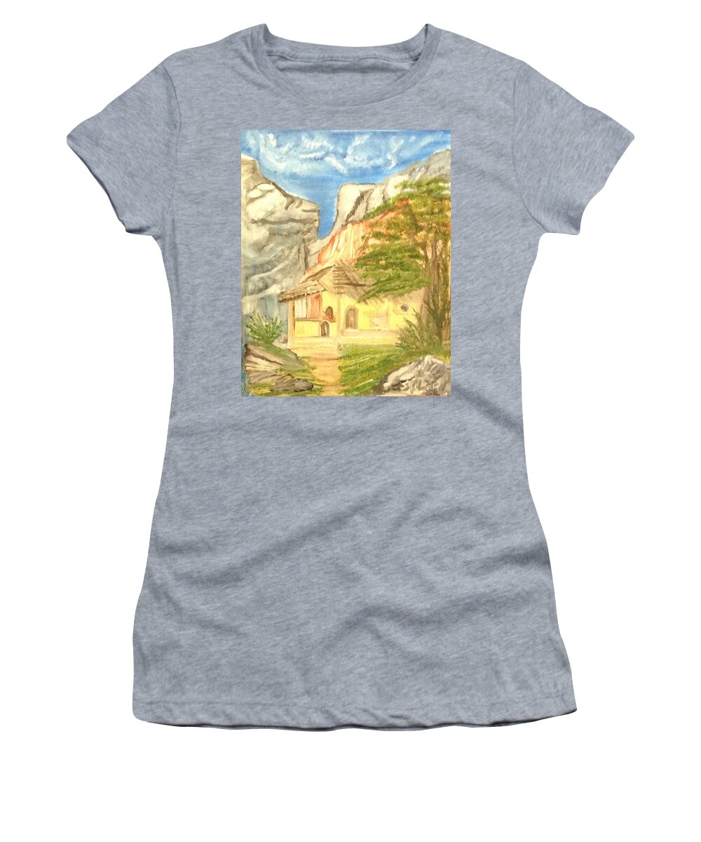 House Women's T-Shirt featuring the painting Old House by Suzanne Surber