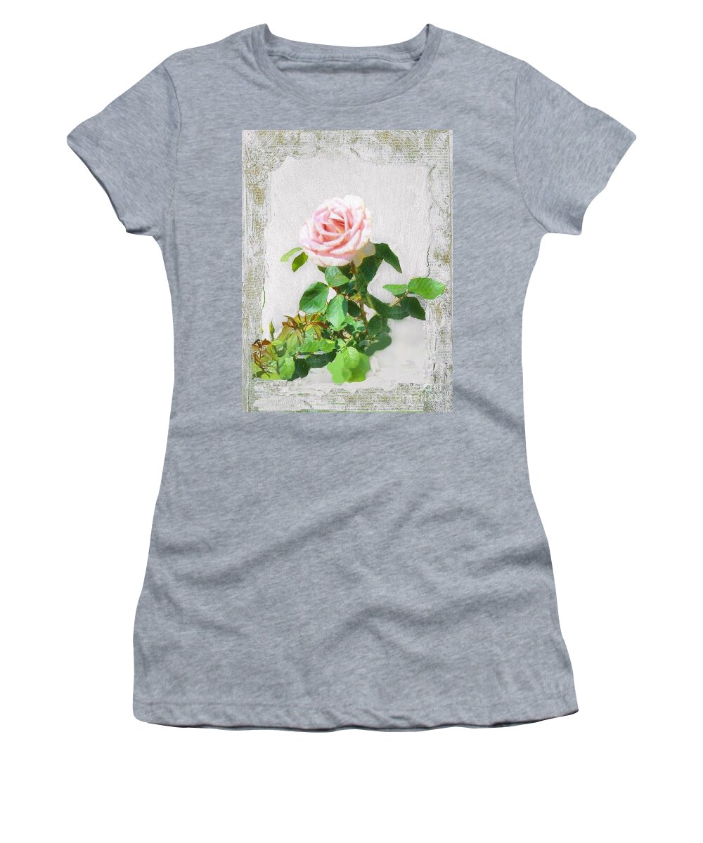 Rose Women's T-Shirt featuring the photograph Old Pink Rose by Janette Boyd