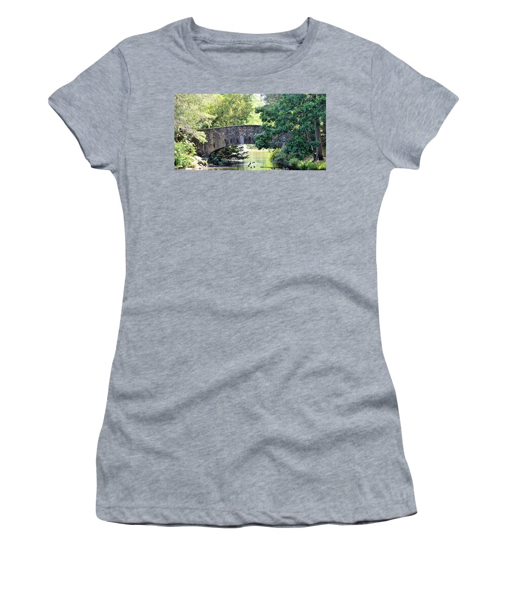 Bridges Women's T-Shirt featuring the photograph Old Stone Walkway by Charles HALL