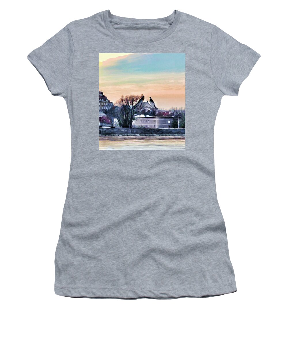  Women's T-Shirt featuring the photograph Old Town in Warsaw # 16 4/4 by Aleksander Rotner