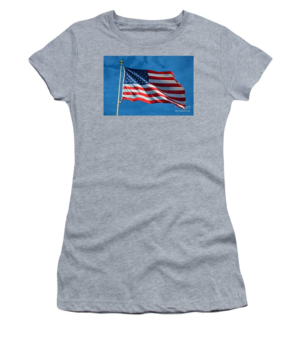 Flag Women's T-Shirt featuring the photograph Ole Glory by Frank Larkin