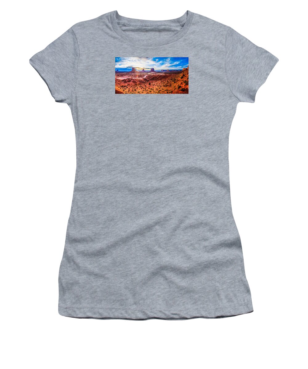 Oljato-monument Valley Women's T-Shirt featuring the photograph Oljato-Monument Valley by Britten Adams