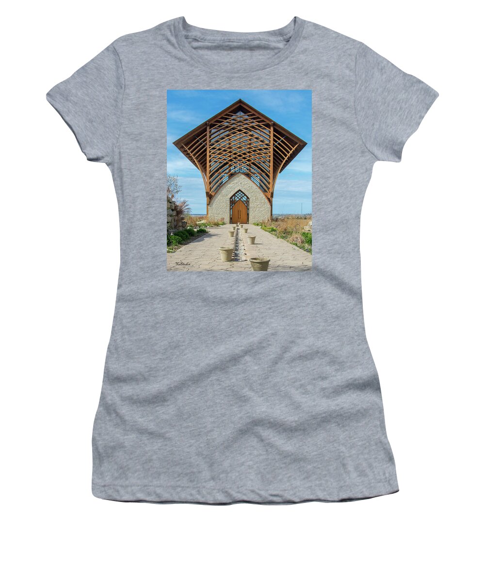 Omaha Women's T-Shirt featuring the photograph Omaha Holy Family Shrine by Tim Kathka