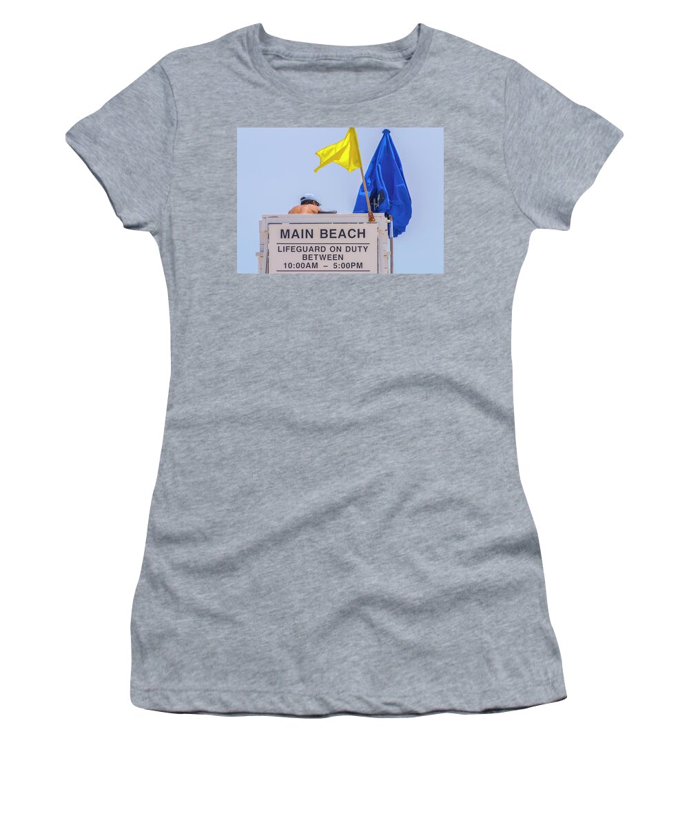 Lifeguard Women's T-Shirt featuring the photograph On Duty by Keith Armstrong
