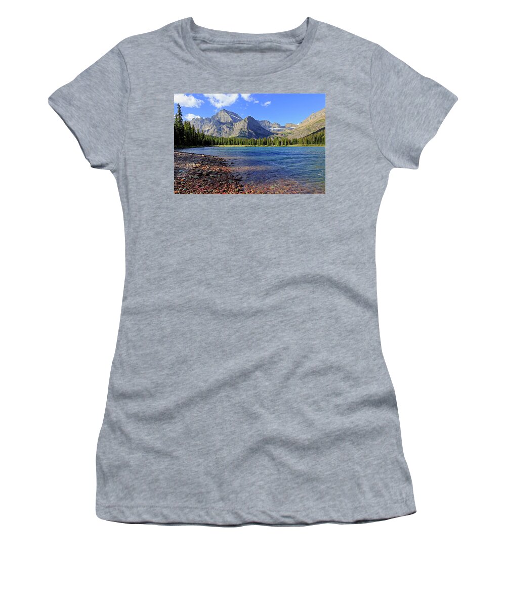 Lake Josephine Women's T-Shirt featuring the photograph On the Shore by Jack Bell