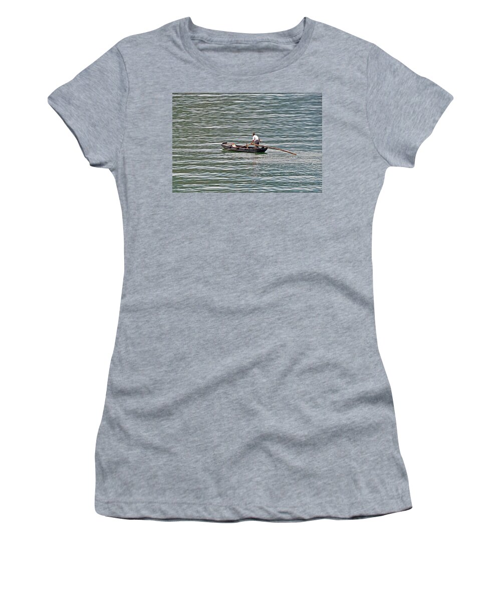 China Women's T-Shirt featuring the photograph On the Yangtze by T Guy Spencer