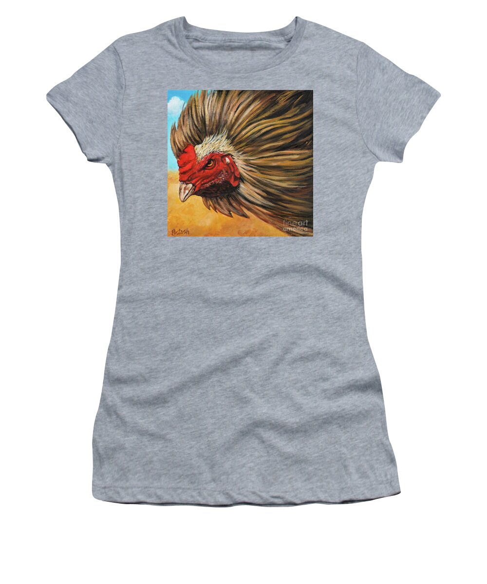 Nature Women's T-Shirt featuring the painting One Angry Ruster by Igor Postash