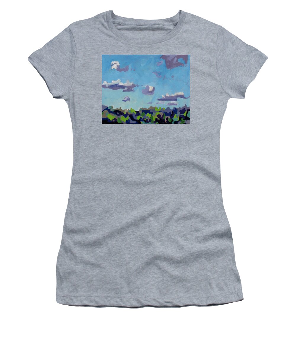 900 Women's T-Shirt featuring the painting Open Gallery CU Fractus by Phil Chadwick