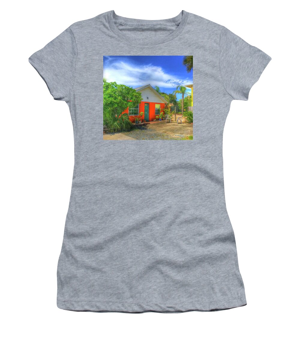 House Women's T-Shirt featuring the photograph Orange Beach House by Debbi Granruth