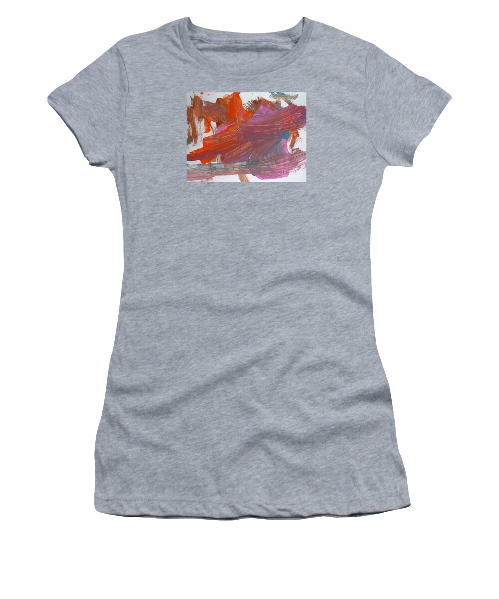 Original Women's T-Shirt featuring the painting Orange by Emma by Fred Wilson