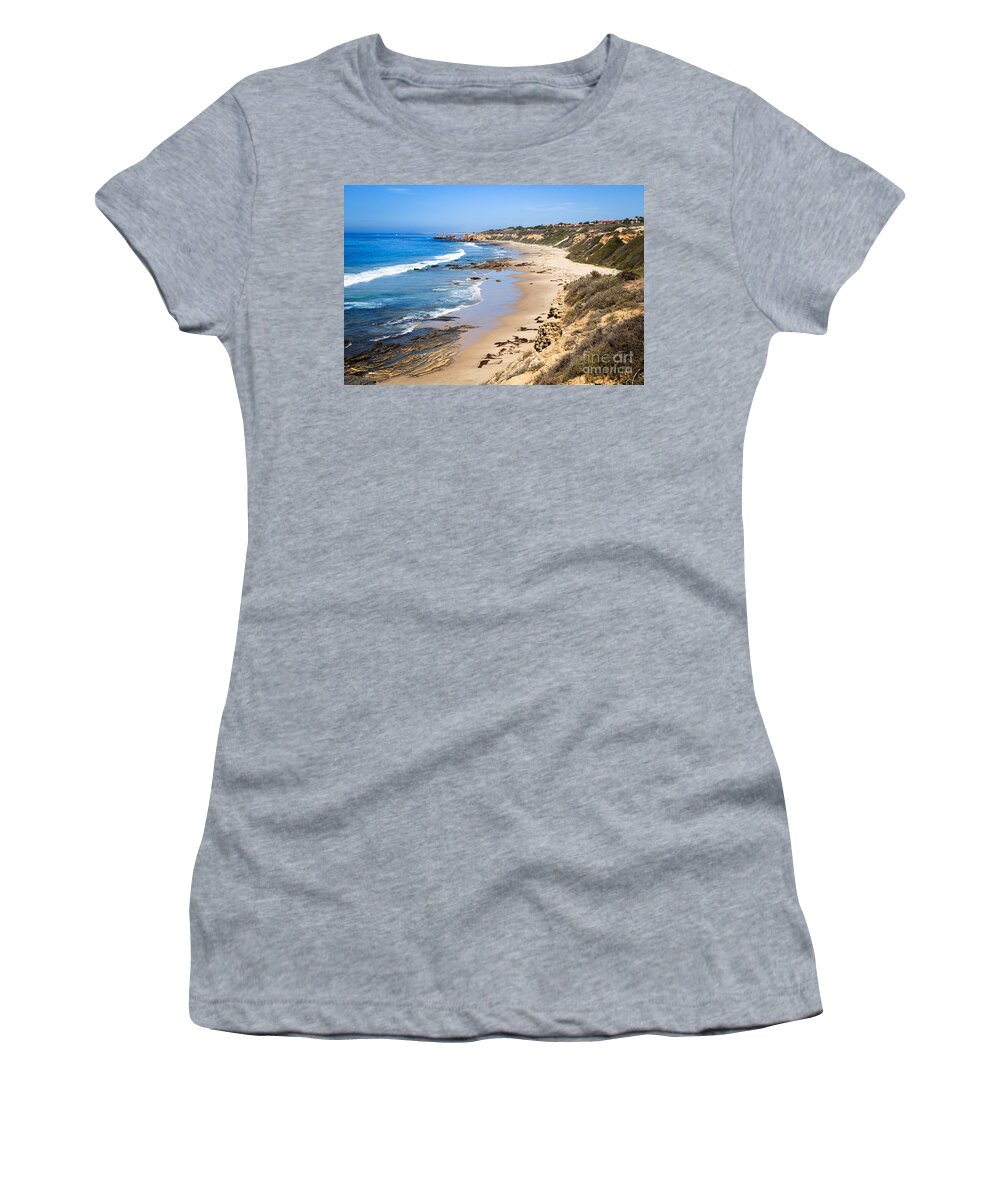 America Women's T-Shirt featuring the photograph Orange County California by Paul Velgos