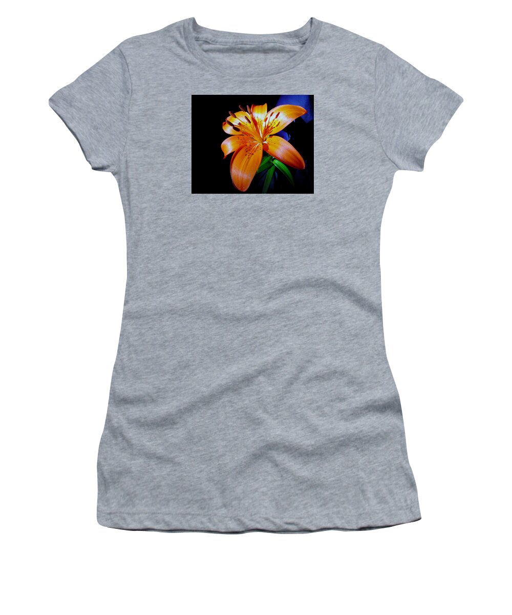 Flower Women's T-Shirt featuring the photograph orange Glow by Robert Och