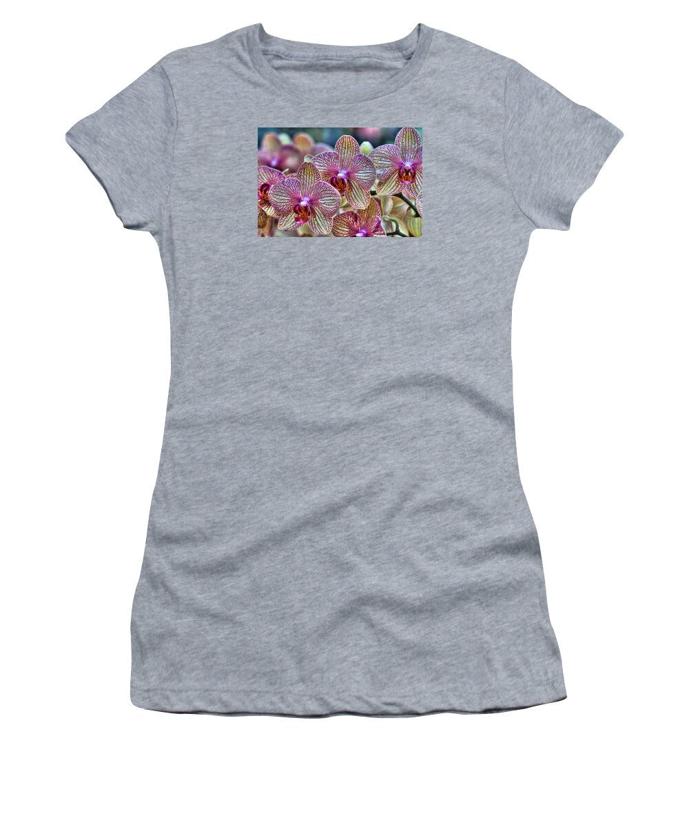 Spring Women's T-Shirt featuring the photograph Orchid Melody by Nadia Sanowar