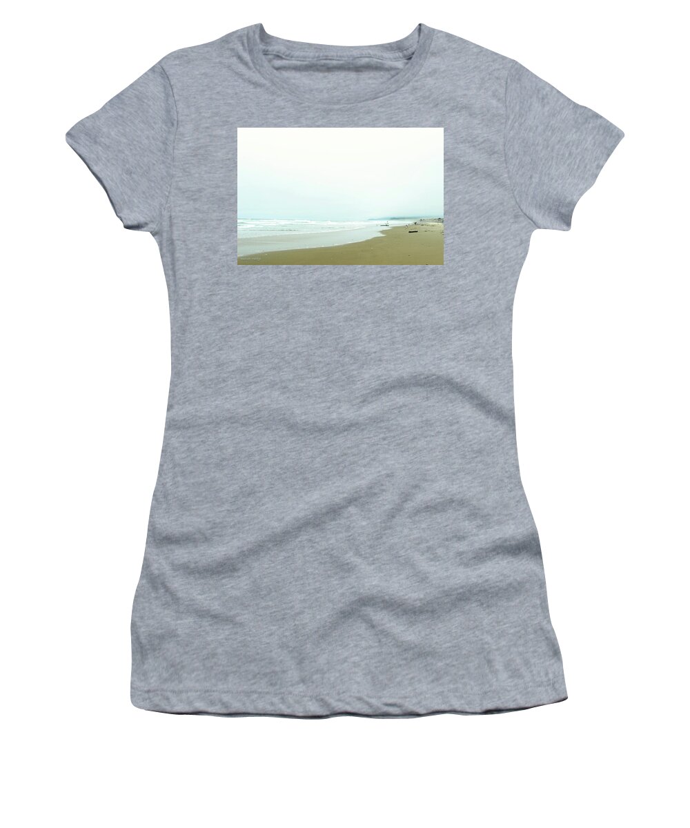 Oregon Coast Women's T-Shirt featuring the photograph Oregon Coast Minimal by Aashish Vaidya