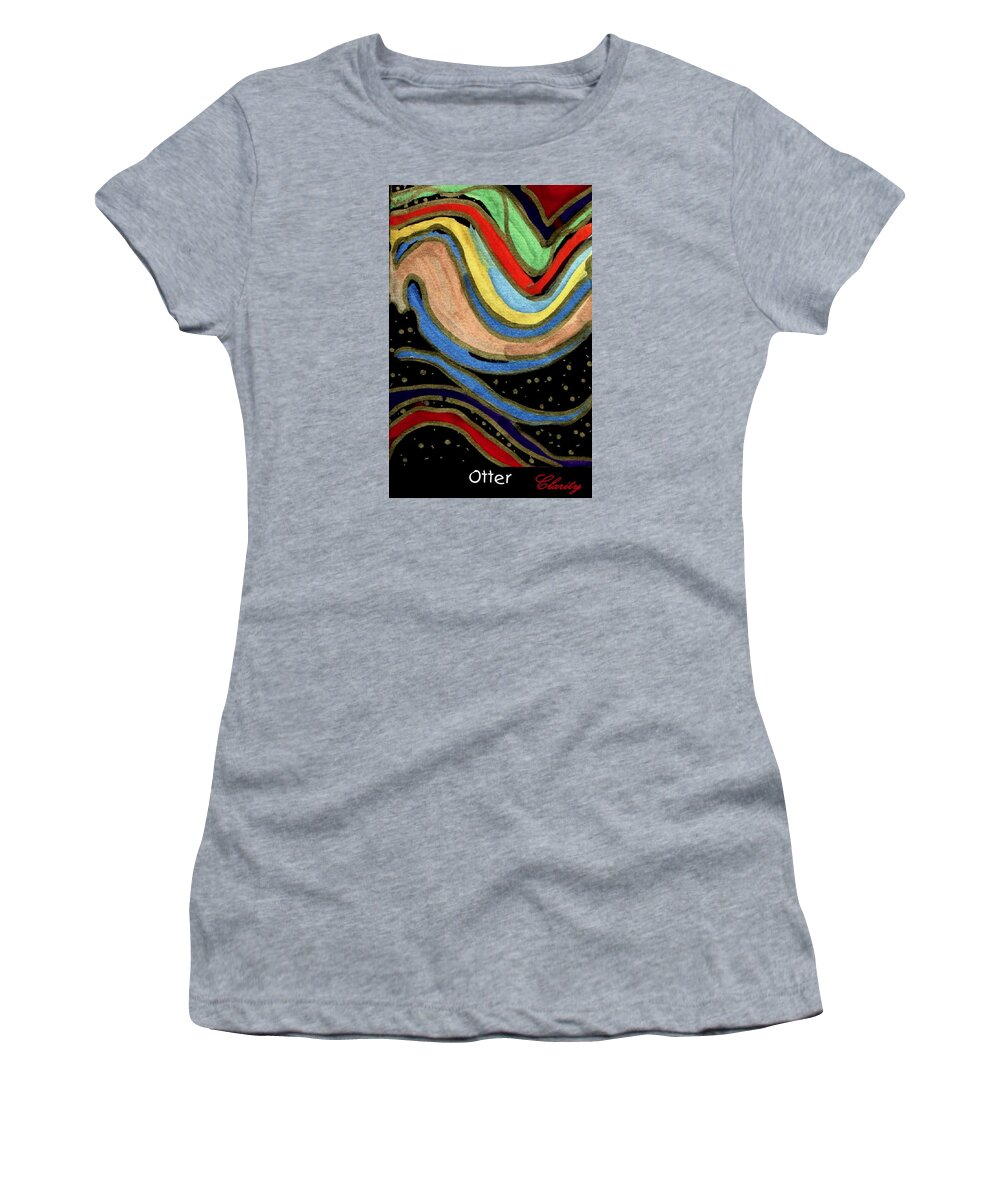 Otter Women's T-Shirt featuring the painting Otter by Clarity Artists