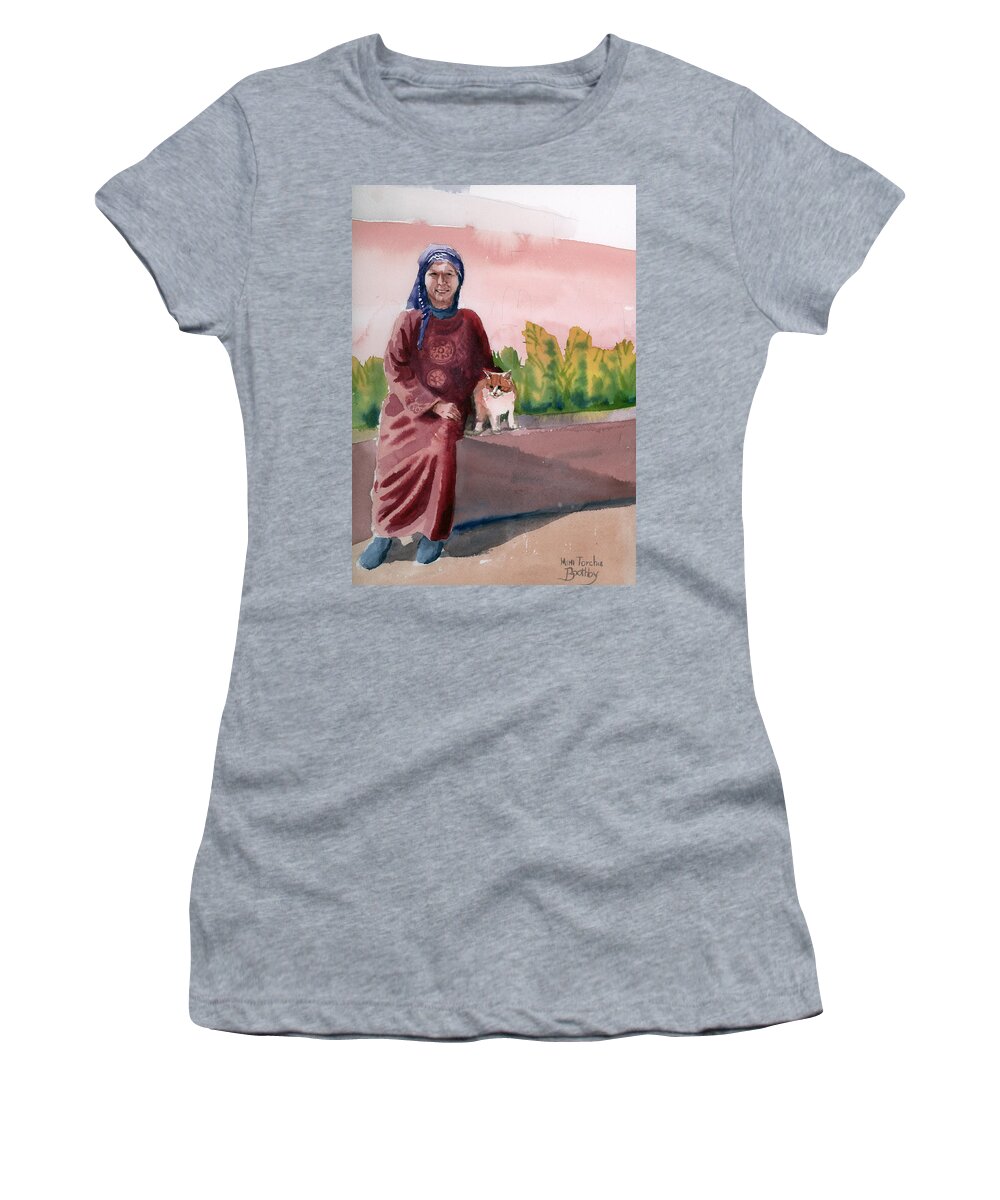  Women's T-Shirt featuring the painting Oum by Mimi Boothby