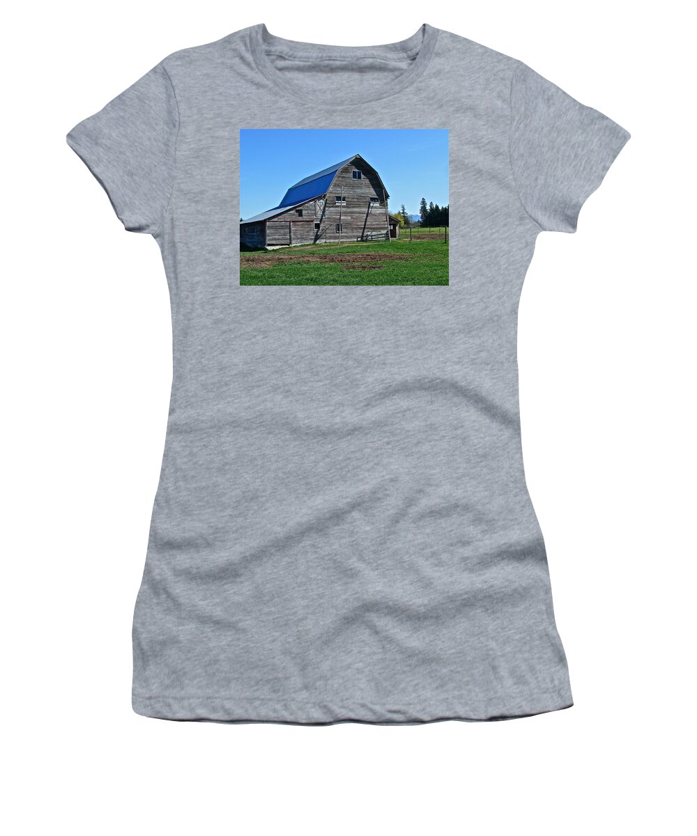 Barn Women's T-Shirt featuring the photograph Out Back by Diana Hatcher