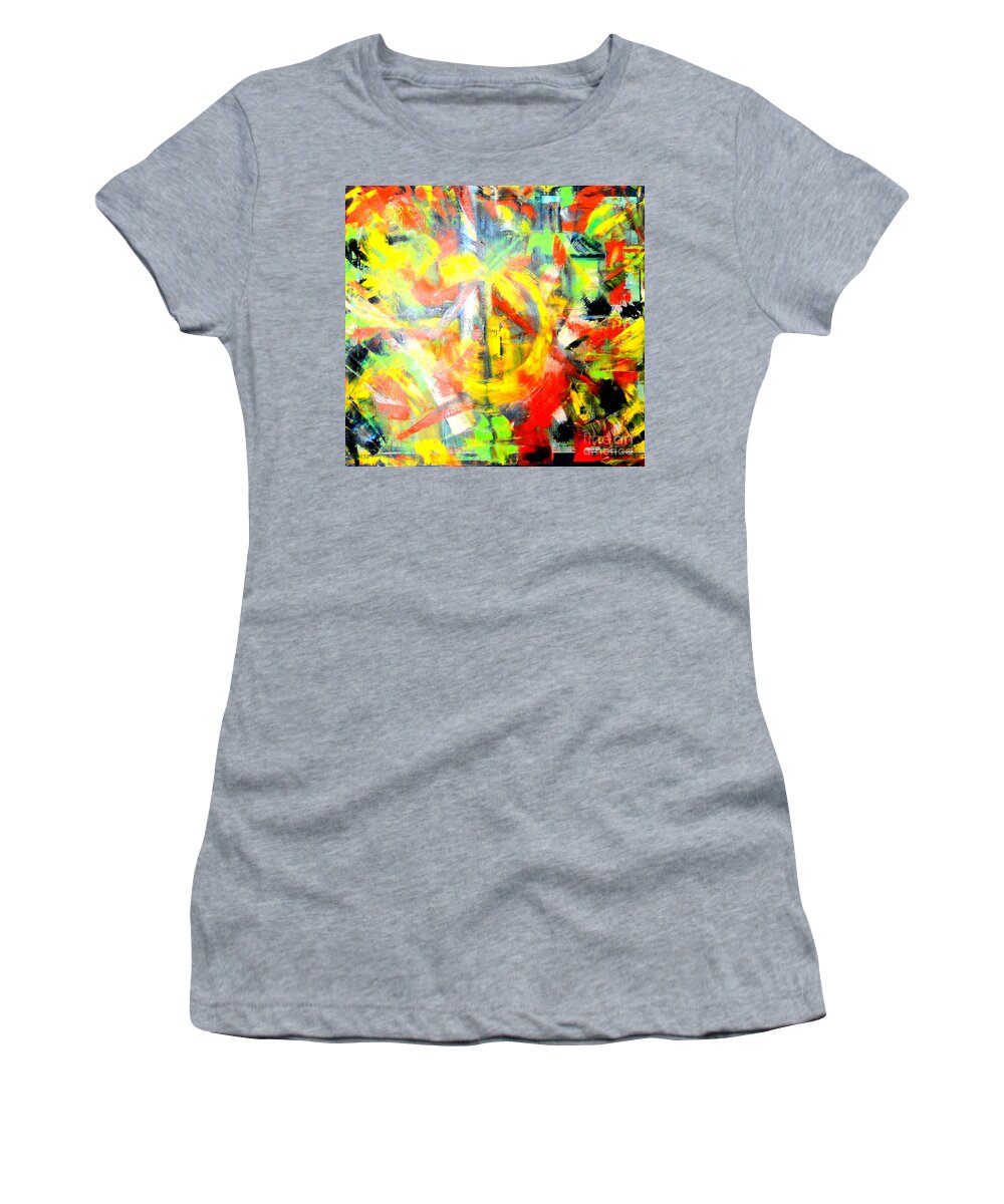 Out Of Order Women's T-Shirt featuring the painting Out Of Order by Dagmar Helbig