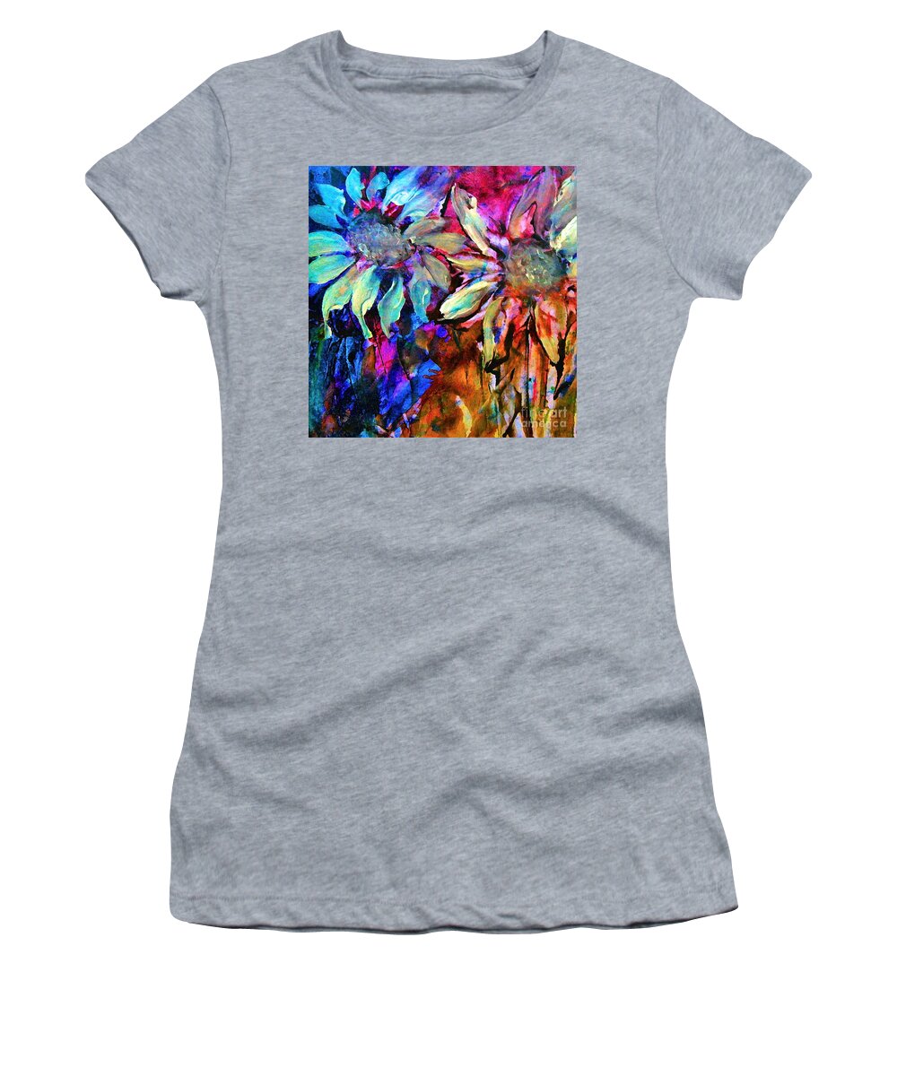 Wild Women's T-Shirt featuring the digital art Out of Style Hip Floral Art by Lisa Kaiser